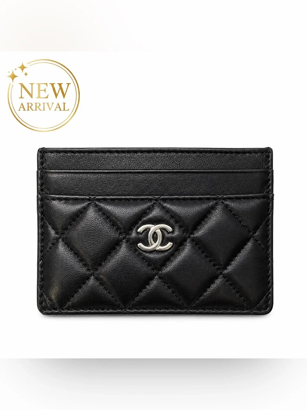 🖤 Black Quilted Leather Card Holder 🖤